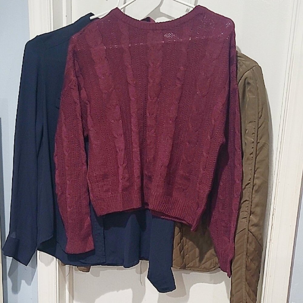 📚 Bundle of 3 small sweater, blouse, jacket Lucky, Thyme & Thread. BOOK SALE!